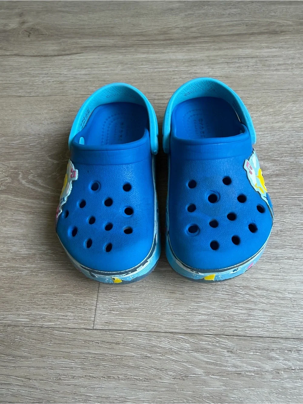 CROCS Kids Bright Blue Slip-On Clogs with Back Strap